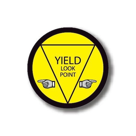 Ergomat 30in CIRCLE SIGNS - Yield Look Point DSV-SIGN 900 #1805 -UEN